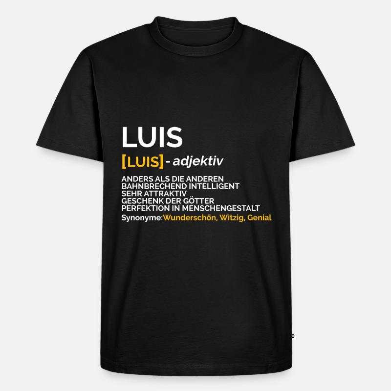 Luis - Männer Premium Bio T-Shirt - Schwarz