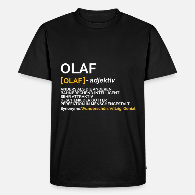 Olaf - Männer Premium Bio T-Shirt - Schwarz