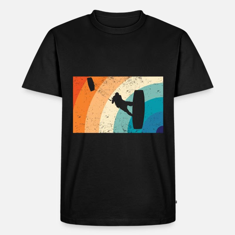 Kitesurfing - Männer Premium Bio T-Shirt - Schwarz