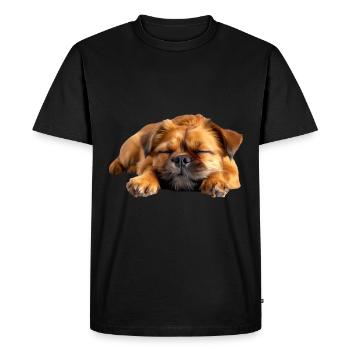 Griffon de Bruxelles - T-shirt Premium bio Homme - noir - Devant - Nico (187cm)