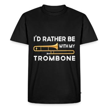 Trombone trombone trombone player gift trombones - Men's Premium Organic T-Shirt - black - Front - Nico (187cm)