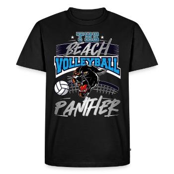 the beach volleyball pather design sport - Men's Premium Organic T-Shirt - black - Front - Nico (187cm)