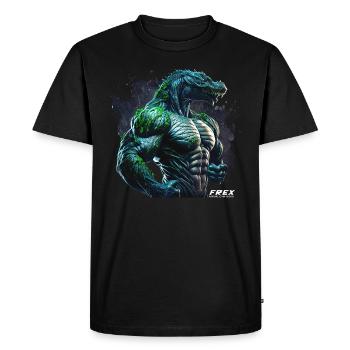 Alligator Bodybuilding Gym Workout - Männer Premium Bio T-Shirt - Schwarz - Vorne - Nico (187cm)