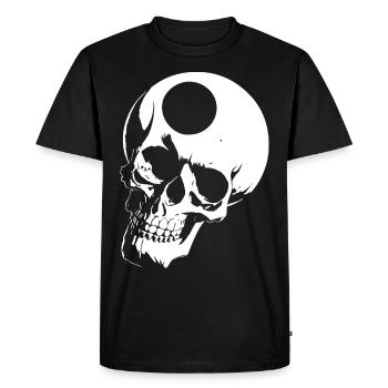 Horreur Crâne Crâne Art Crâne Gothique Heavy Metal - T-shirt Premium bio Homme - noir - Devant - Nico (187cm)