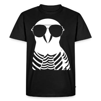 Funny Bird Wearing Sunglasses Cool Bourke's Parak - Men's Premium Organic T-Shirt - black - Front - Nico (187cm)