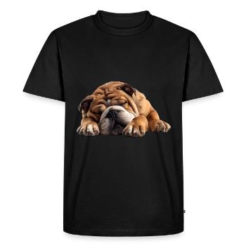Bulldog - Men's Premium Organic T-Shirt - black - Front - Nico (187cm)