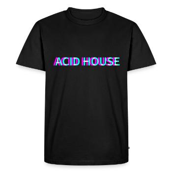 Acid House Techno Rave Festival Electro Raver - T-shirt Premium bio Homme - noir - Devant - Nico (187cm)