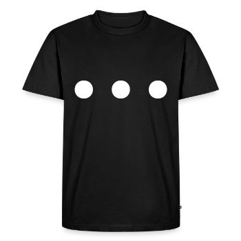 Three points - Men's Premium Organic T-Shirt - black - Front - Nico (187cm)