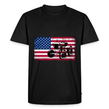 Tractor Lover Funny Tractor Gift - Men's Premium Organic T-Shirt - black - Front - Nico (187cm)