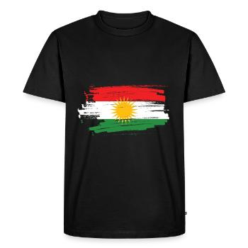 Kurdistan Kurdistan Kurdistan Kurdista Drôle - T-shirt Premium bio Homme - noir - Devant - Nico (187cm)