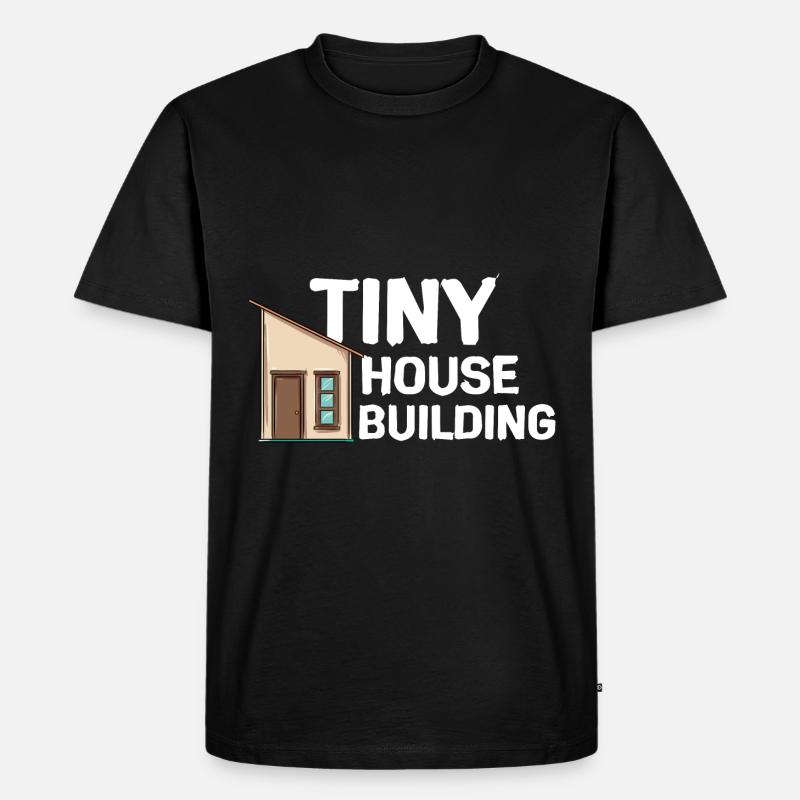 Tiny House - Männer Premium Bio T-Shirt - Schwarz