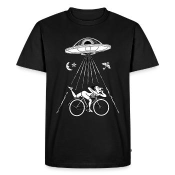 Albert Hofmann enlevé par un Alien DMT - T-shirt Premium bio Homme - noir - Devant - Nico (187cm)
