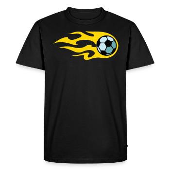 soccer fire - T-shirt Premium bio Homme - noir - Devant - Nico (187cm)