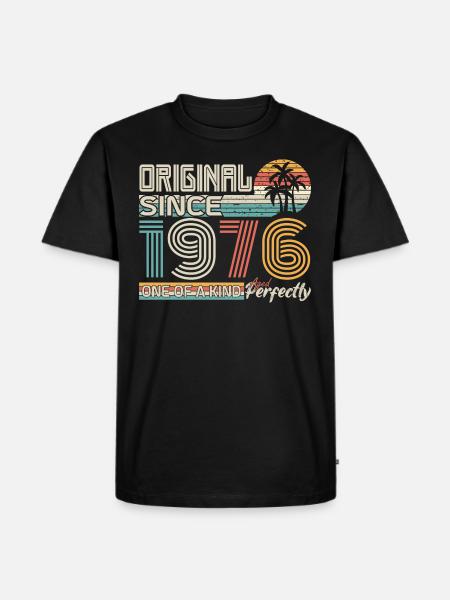 1976 anniversary 1976 born in 1976 anniversary - Men's Premium Organic T-Shirt - black