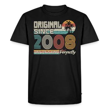1998 anniversaire 1998 né en 1998 anniversaire - T-shirt Premium bio Homme - noir - Devant - Nico (187cm)