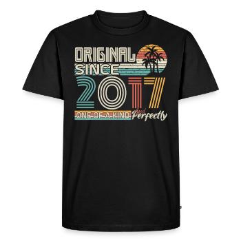 2017 anniversary 2017 born in 2017 anniversary - Men's Premium Organic T-Shirt - black - Front - Nico (187cm)