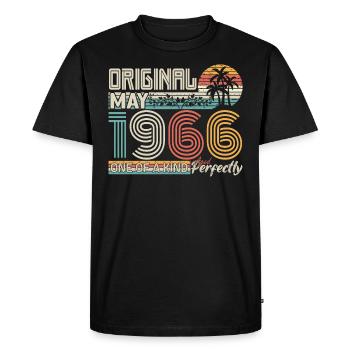 May 1966 anniversary May 1966 gift 1966 - Men's Premium Organic T-Shirt - black - Front - Nico (187cm)