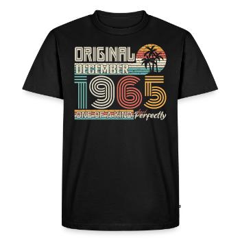 Décembre 1965 anniversaire December 1965 cadeau - T-shirt Premium bio Homme - noir - Devant - Nico (187cm)