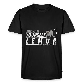 Lémurien - T-shirt Premium bio Homme - noir - Devant - Nico (187cm)