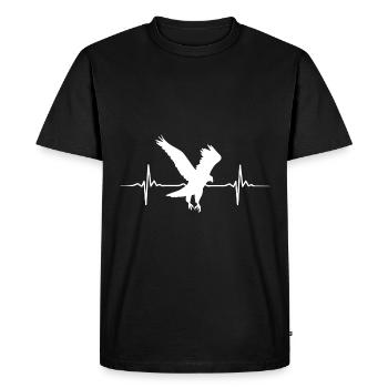 Falconry Ornithology Gift - Men's Premium Organic T-Shirt - black - Front - Nico (187cm)