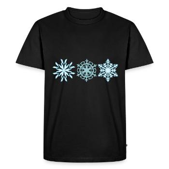 Snowflakes - Men's Premium Organic T-Shirt - black - Front - Nico (187cm)