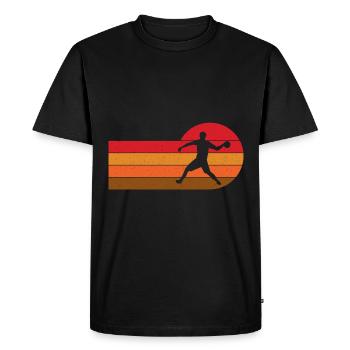 Ballon chasseur Gaga Ball Dodgeball joueur cadeau - T-shirt Premium bio Homme - noir - Devant - Nico (187cm)