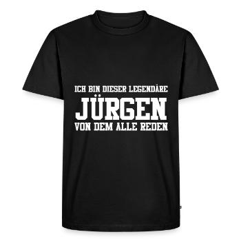 Jürgen Name Design - Männer Premium Bio T-Shirt - Schwarz - Vorne - Nico (187cm)