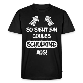 Scolarisation Scolaire Rentrée scolaire 2019 - T-shirt Premium bio Homme - noir - Devant - Nico (187cm)