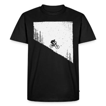 VTT Biker montagne vélo vélo forêt - T-shirt Premium bio Homme - noir - Devant - Nico (187cm)