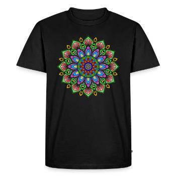 Manu Mandala 2 - T-shirt Premium bio Homme - noir - Devant - Nico (187cm)