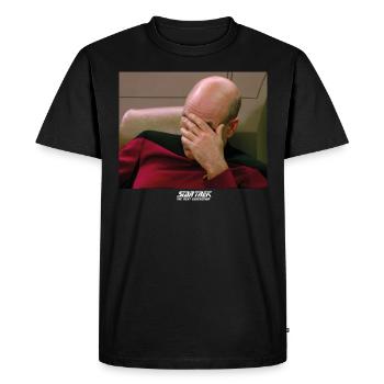 Star Trek The Next Generation Picard Facepalm - Männer Premium Bio T-Shirt - Schwarz - Vorne - Nico (187cm)