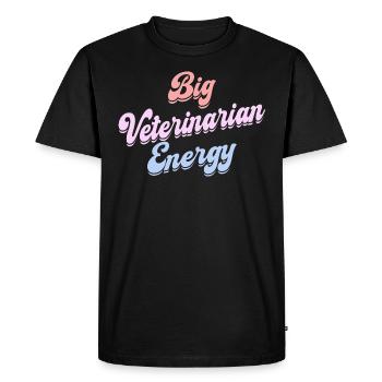Energetic Veterinarian Female Veterinarian - Men's Premium Organic T-Shirt - black - Front - Nico (187cm)