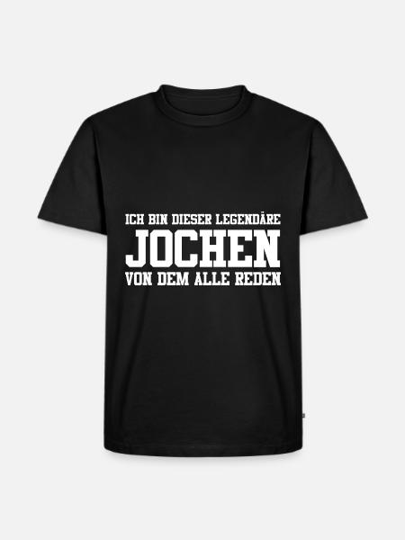 Jochen Name Design - Männer Premium Bio T-Shirt - Schwarz