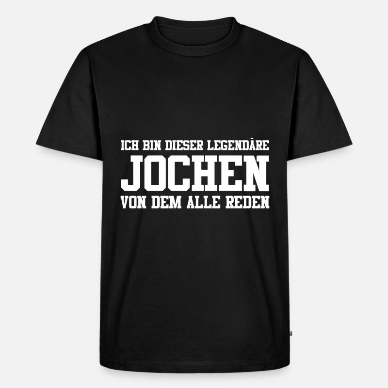 Jochen Name Design - Männer Premium Bio T-Shirt - Schwarz