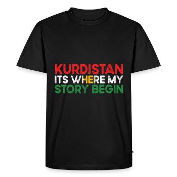 Kurdistan - T-shirt Premium bio Homme - noir - Devant - Nico (187cm)