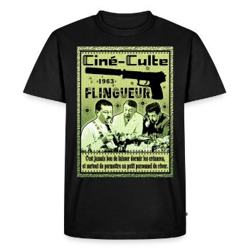 c'est jamais bon de laisser dormir les créances - T-shirt Premium bio Homme - noir - Devant - Nico (187cm)