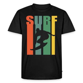 Surfing surfer water sports - Men's Premium Organic T-Shirt - black - Front - Nico (187cm)