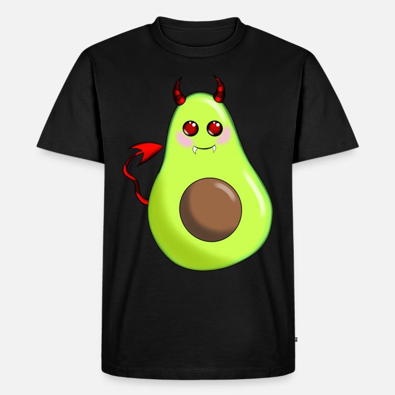 Devil Avocado - Männer Premium Bio T-Shirt - Schwarz