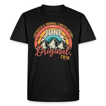 June 2016 June Anniversary 2016 June Original - Men's Premium Organic T-Shirt - black - Front - Nico (187cm)