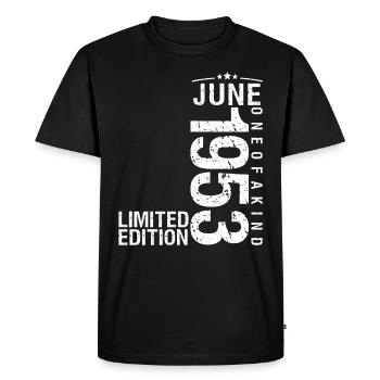 June 1953 June Anniversary June 1953 - Men's Premium Organic T-Shirt - black - Front - Nico (187cm)