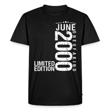 June 2000 June Anniversary June 2000 - Men's Premium Organic T-Shirt - black - Front - Nico (187cm)