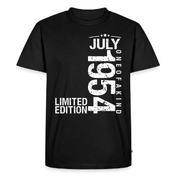 Juillet 1954 Juillet anniversaire Juillet 1954 - T-shirt Premium bio Homme - noir - Devant - Nico (187cm)