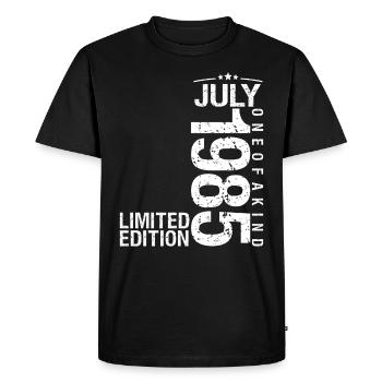 July 1985 July Anniversary July 1985 - Men's Premium Organic T-Shirt - black - Front - Nico (187cm)