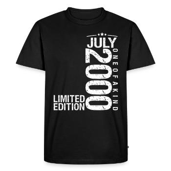 July 2000 July Anniversary July 2000 - Men's Premium Organic T-Shirt - black - Front - Nico (187cm)
