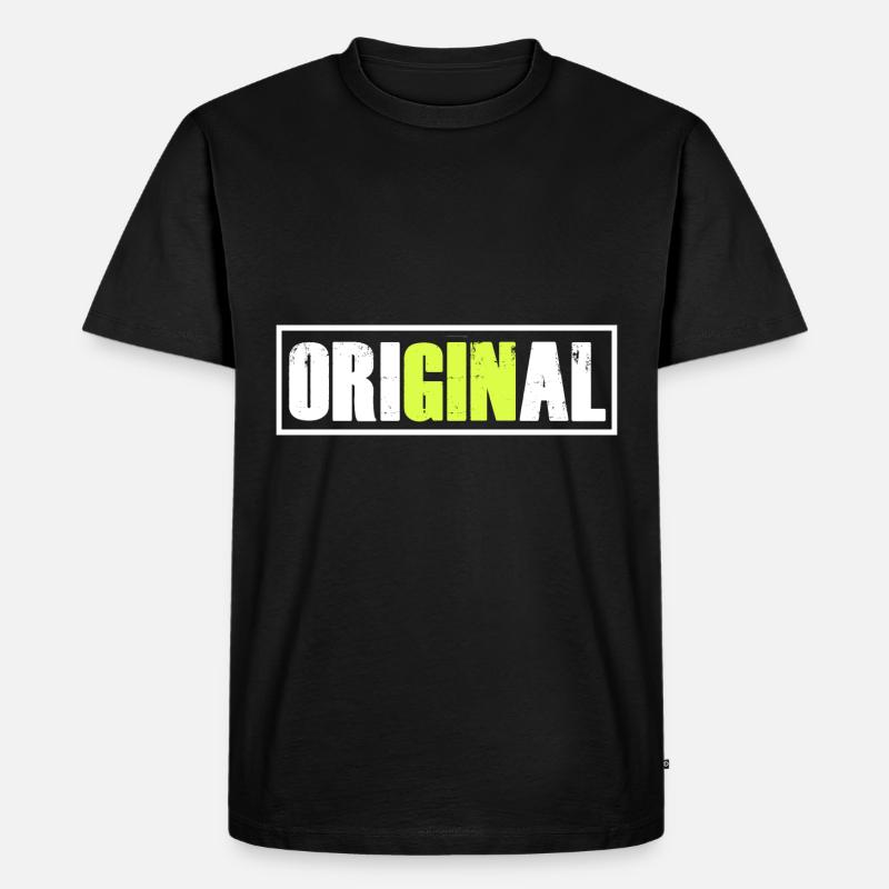 OriGINal GIN Liebhaber Gin - Männer Premium Bio T-Shirt - Schwarz