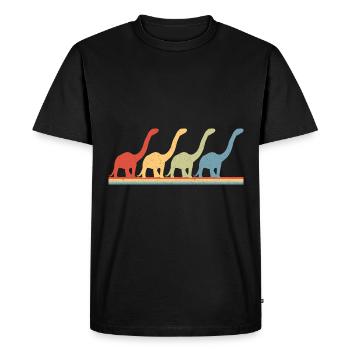 Brontosaure Dino cadeau - T-shirt Premium bio Homme - noir - Devant - Nico (187cm)