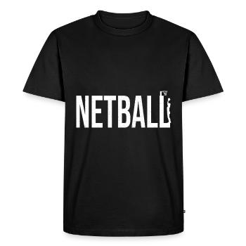 Cadeau de joueur de netball Love Netball - T-shirt Premium bio Homme - noir - Devant - Nico (187cm)