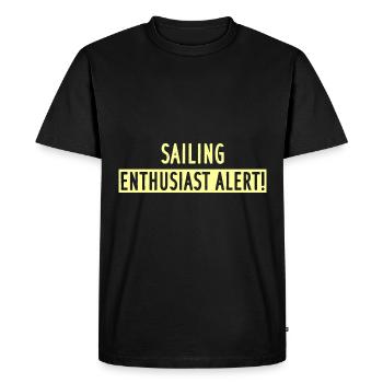 SAILING ENTHUSIAST ALERT! - Men's Premium Organic T-Shirt - black - Front - Nico (187cm)