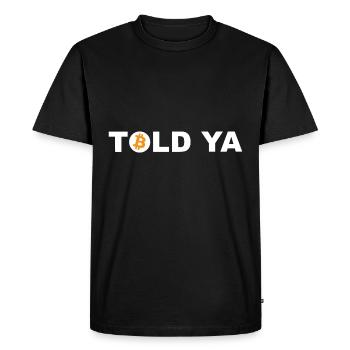 A dit à Ya Bitcoin Crypto-monnaie - T-shirt Premium bio Homme - noir - Devant - Nico (187cm)