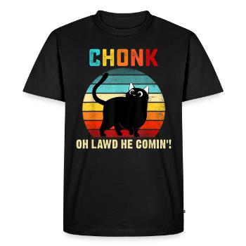 Chonk Cat Boys Cats Memes - Men's Premium Organic T-Shirt - black - Front - Nico (187cm)